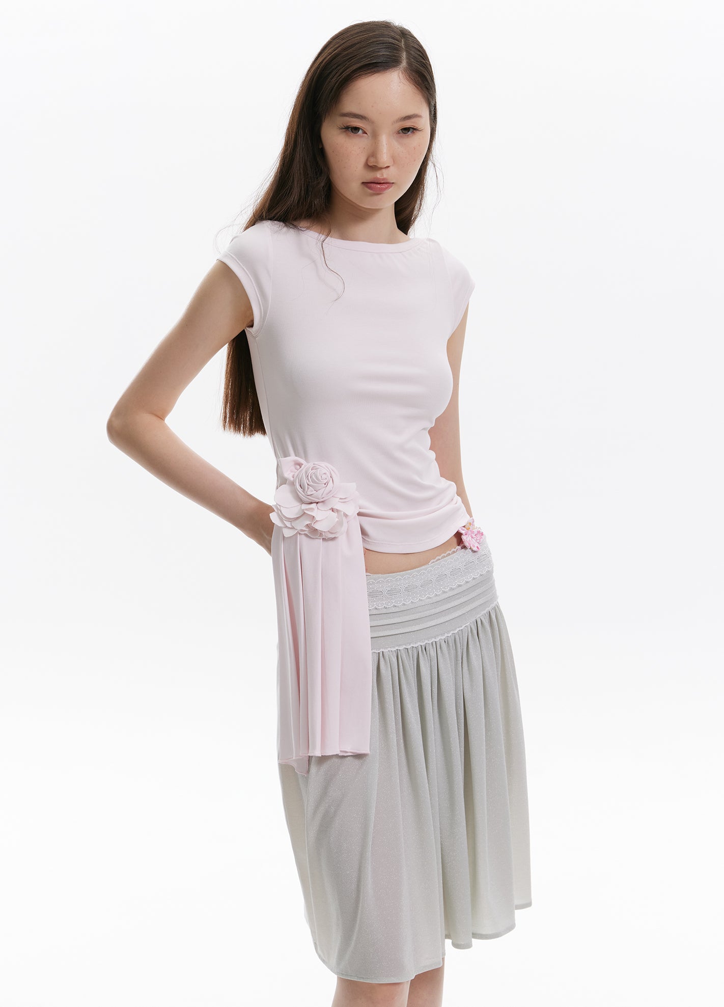 Front and back splicing skirt A-line skirt 